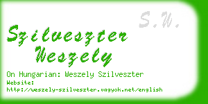 szilveszter weszely business card